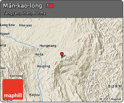 Shaded Relief 3D Map of Mān-kao-long