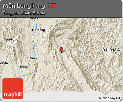 Shaded Relief 3D Map of Mān Lungkeng