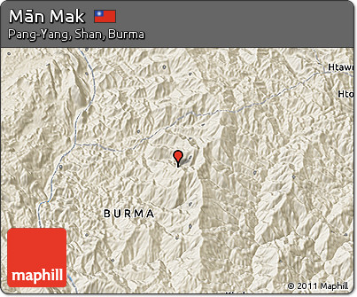 Shaded Relief 3D Map of Mān Mak