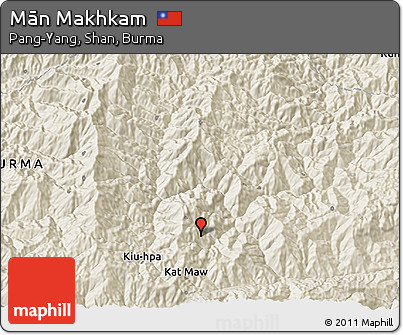 Shaded Relief 3D Map of Mān Makhkam