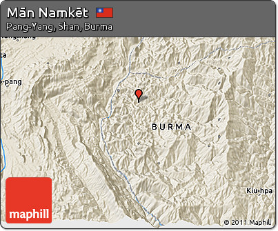 Shaded Relief 3D Map of Mān Namkēt