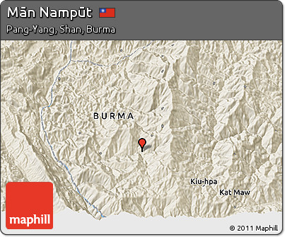 Shaded Relief 3D Map of Mān Nampūt