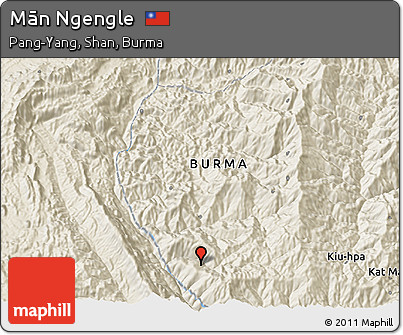 Shaded Relief 3D Map of Mān Ngengle