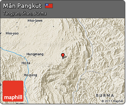 Shaded Relief 3D Map of Mān Pangküt