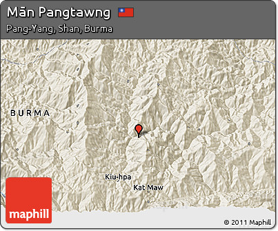 Shaded Relief 3D Map of Mān Pangtawng