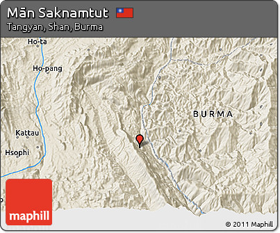 Shaded Relief 3D Map of Mān Saknamtut