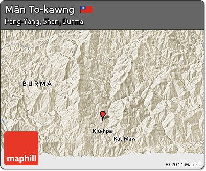 Shaded Relief 3D Map of Mān To-kawng