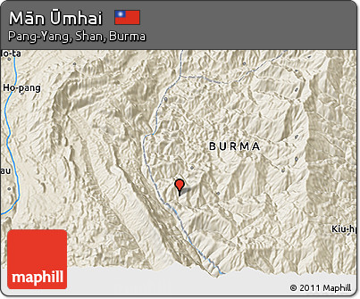 Shaded Relief 3D Map of Mān Ūmhai