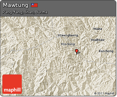Shaded Relief 3D Map of Mawtung