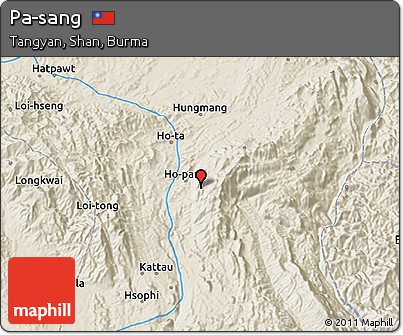 Shaded Relief 3D Map of Pa-sang