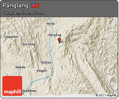 Shaded Relief 3D Map of Pānglang