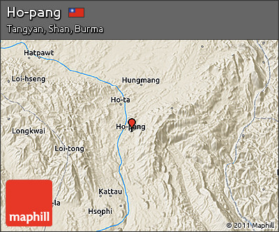 Shaded Relief 3D Map of Ho-pang