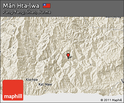 Shaded Relief 3D Map of Mān Hta-lwa