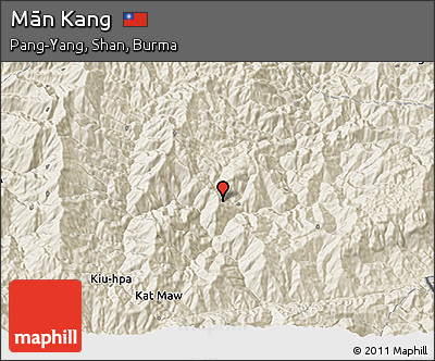 Shaded Relief 3D Map of Mān Kang