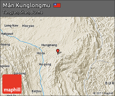 Shaded Relief 3D Map of Mān Kunglongmu