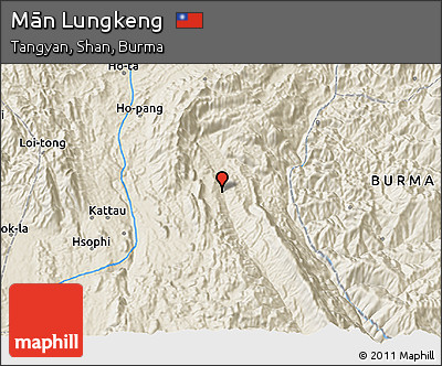Shaded Relief 3D Map of Mān Lungkeng