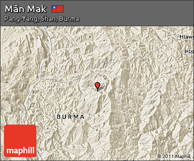 Shaded Relief 3D Map of Mān Mak