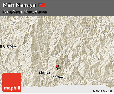 Shaded Relief 3D Map of Mān Nam-ya