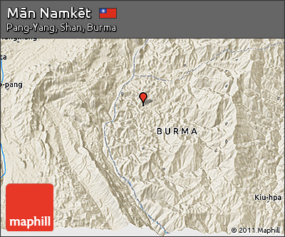 Shaded Relief 3D Map of Mān Namkēt