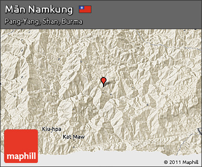 Shaded Relief 3D Map of Mān Namkung