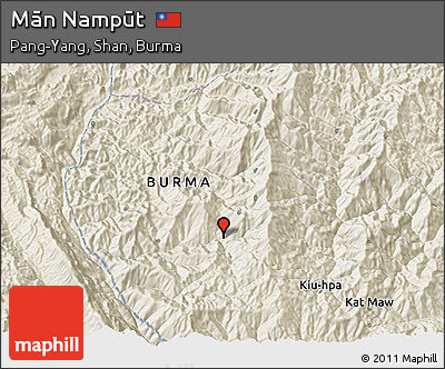 Shaded Relief 3D Map of Mān Nampūt