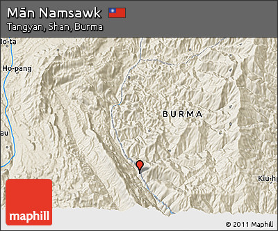 Shaded Relief 3D Map of Mān Namsawk