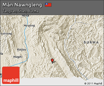 Shaded Relief 3D Map of Mān Nawngleng