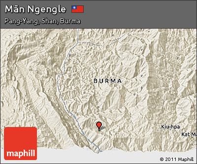 Shaded Relief 3D Map of Mān Ngengle