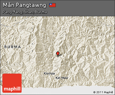Shaded Relief 3D Map of Mān Pangtawng