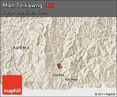 Shaded Relief 3D Map of Mān To-kawng