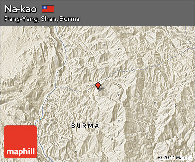 Shaded Relief 3D Map of Na-kao