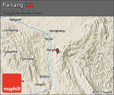 Shaded Relief 3D Map of Pa-sang