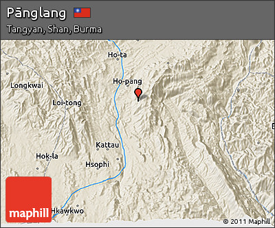 Shaded Relief 3D Map of Pānglang