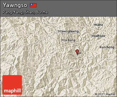 Shaded Relief 3D Map of Yawngso