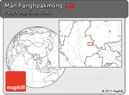 Blank Location Map of Mān Panghpakmōng