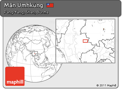 Blank Location Map of Mān Umhküng