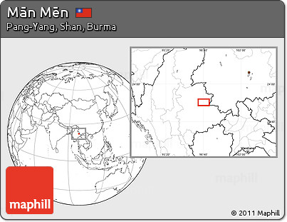 Blank Location Map of Mān Mēn