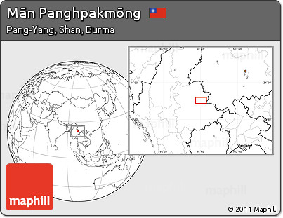 Blank Location Map of Mān Panghpakmōng