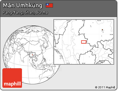 Blank Location Map of Mān Umhküng