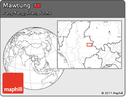Blank Location Map of Mawtung