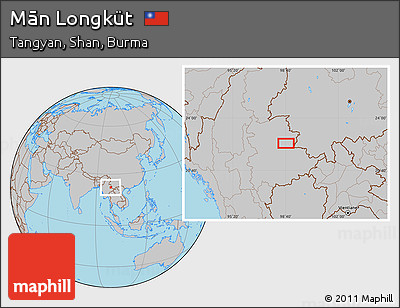 Gray Location Map of Mān Longküt