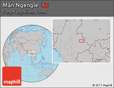 Gray Location Map of Mān Ngengle