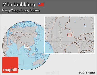 Gray Location Map of Mān Umhküng