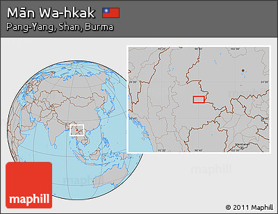 Gray Location Map of Mān Wa-hkak