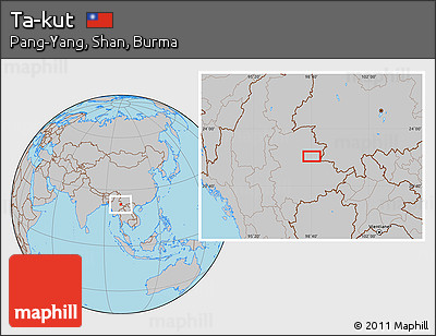 Gray Location Map of Ta-kut