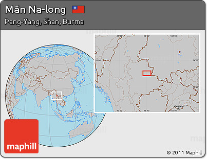 Gray Location Map of Mān Na-long