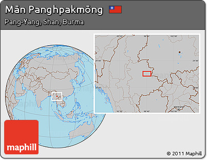 Gray Location Map of Mān Panghpakmōng