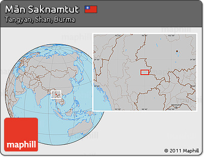 Gray Location Map of Mān Saknamtut