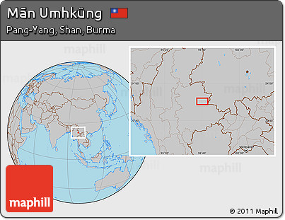 Gray Location Map of Mān Umhküng