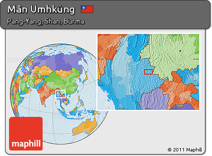 Political Location Map of Mān Umhküng